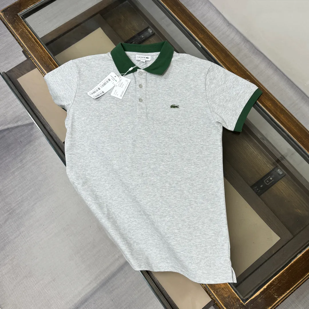 C🌟LACOSTE 2026 New Arrival polo ～ ✅ Same Style～ ， ！ ， ！ ！ ， ， ， ， 👍 ：Black White Light Green Gray Size：M L XL XXL 3XL（ ！）